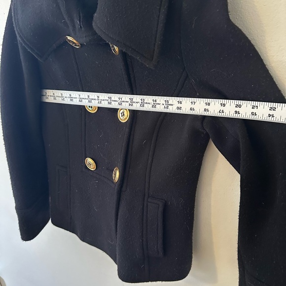 Elliott Lauren Navy 6 Button Wool Pea Coat - size medium - Picture 4 of 7